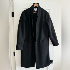 Old navy black wool- like coat, size L